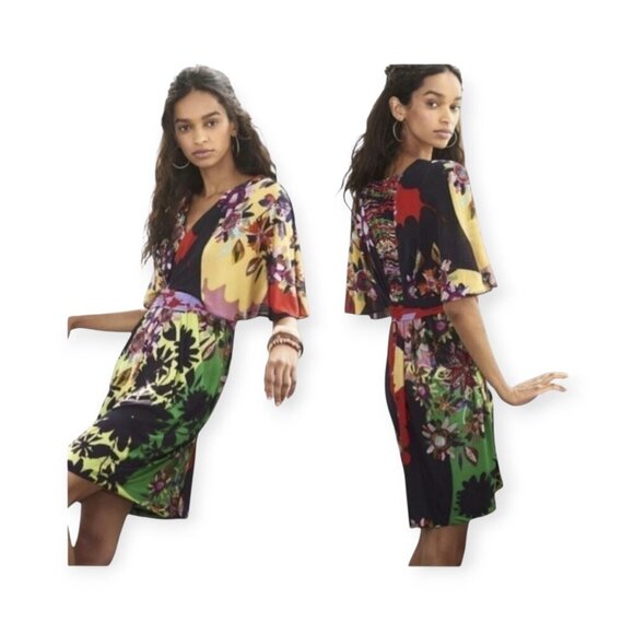 Anthropologie Ranna Gill Rainbow Midi Dress XSP NWT - Picture 3 of 14